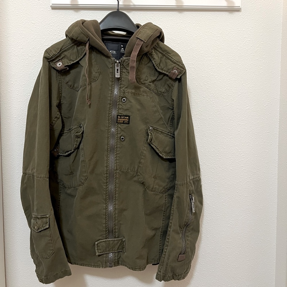 100% cotton, hooded GStarr original raw jacket